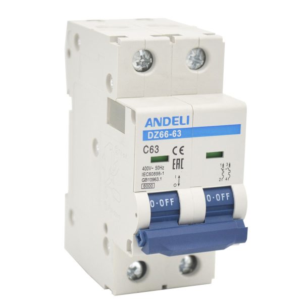 ADL01-239 - Авт. выкл. DZ66-63/2P 6A 6kA х-ка C (ANDELI)