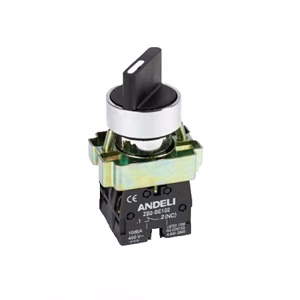 ADL10-010 - Переключатель XB2-BJ33 черный 3 положения I-0-II длинная ручка 2НО (ANDELI)