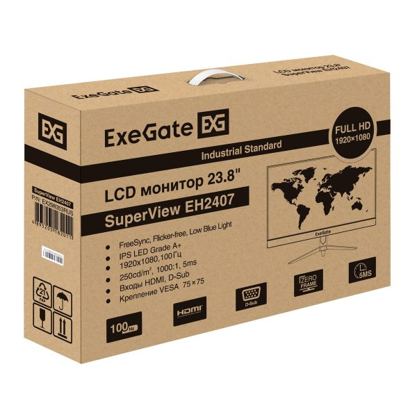 Монитор ExeGate 23.8" SuperView EH2407 EX298353RUS — изображение 9