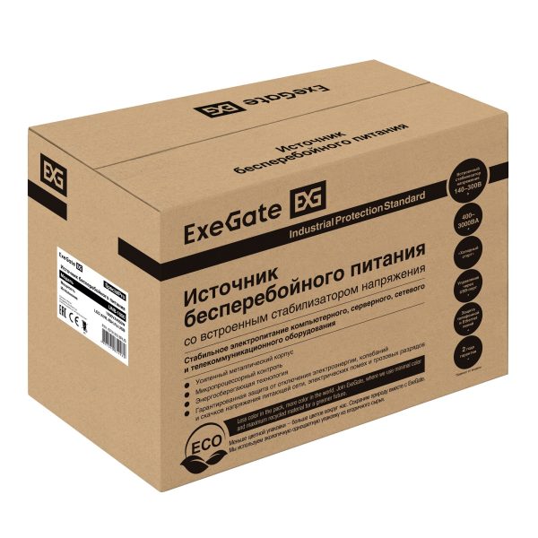 ИБП ExeGate SpecialPro UNB-1000.LED.AVR.4SH.RJ.USB (EP212518RUS) — изображение 4