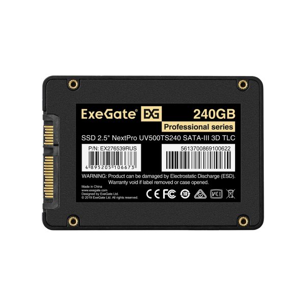 Накопитель SSD 2.5" 240GB ExeGate® NextPro UV500TS240 (EX276539RUS) — изображение 2
