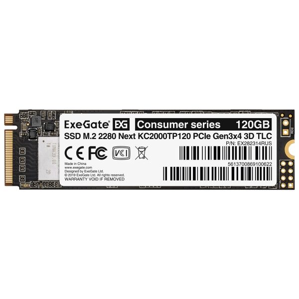 Накопитель SSD M.2 2280 120GB ExeGate® Next KC2000TP120 (EX282314RUS) — изображение 2