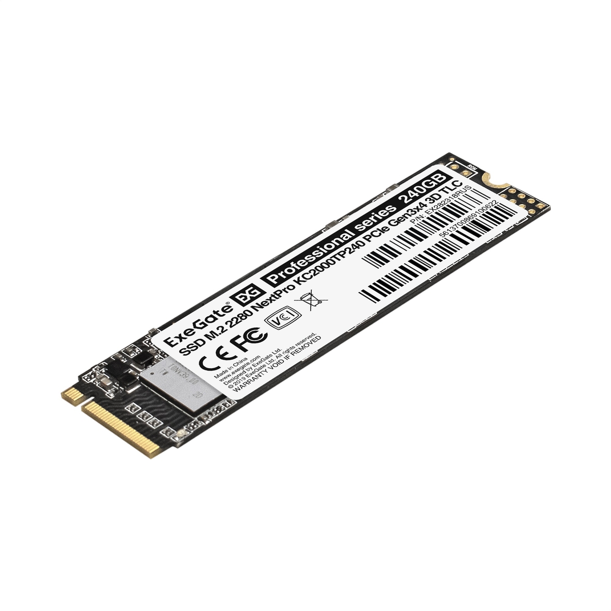 Накопитель SSD M.2 2280 240GB ExeGate® NextPro KC2000TP240 (EX282318RUS)