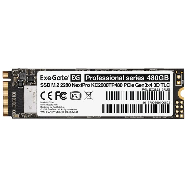 Накопитель SSD M.2 2280 480GB ExeGate® NextPro KC2000TP480 (EX282319RUS) — изображение 2