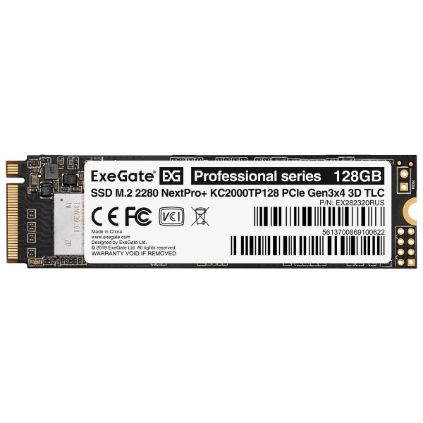 Накопитель SSD M.2 2280 128GB ExeGate® NextPro+ KC2000TP128 (EX282320RUS) — изображение 2