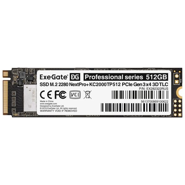 Накопитель SSD M.2 2280 512GB ExeGate® NextPro+ KC2000TP512 (EX282322RUS) — изображение 2
