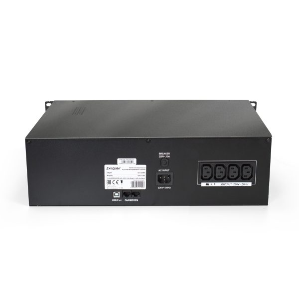 ИБП ExeGate ServerRM UNL-1500.LCD.AVR.4C13.RJ.USB.3U (EP285776RUS) — изображение 2