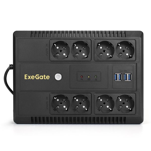 ИБП ExeGate NEO NNB-600.LED.AVR.8SH.CH (EX293853RUS) — изображение 2