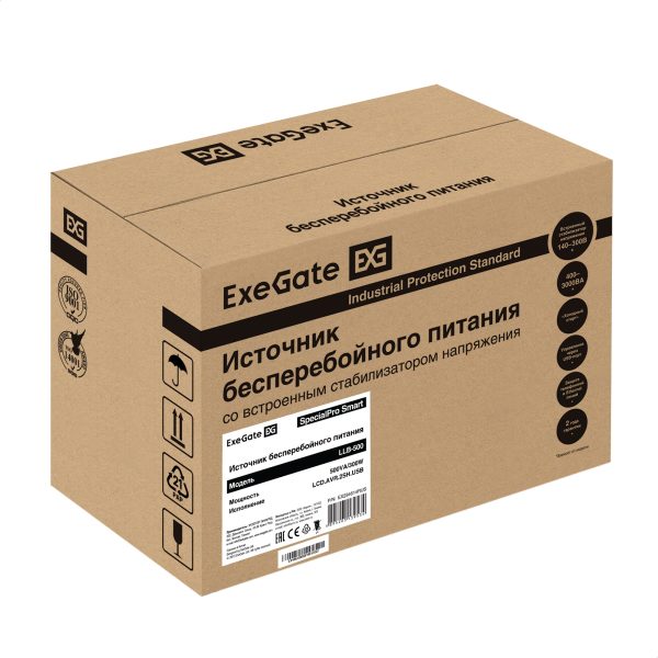 ИБП ExeGate SpecialPro Smart LLB-500.LCD.AVR.2SH.USB (EX294614RUS) — изображение 5