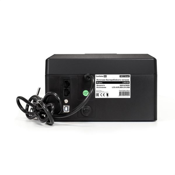 ИБП ExeGate NEO Smart LHB-650.LCD.AVR.8SH.CH.RJ.USB (EX295013RUS) — изображение 3