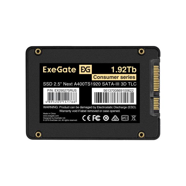 Накопитель SSD 2.5" 1.92TB ExeGate® Next A400TS1920 (EX295275RUS) — изображение 3