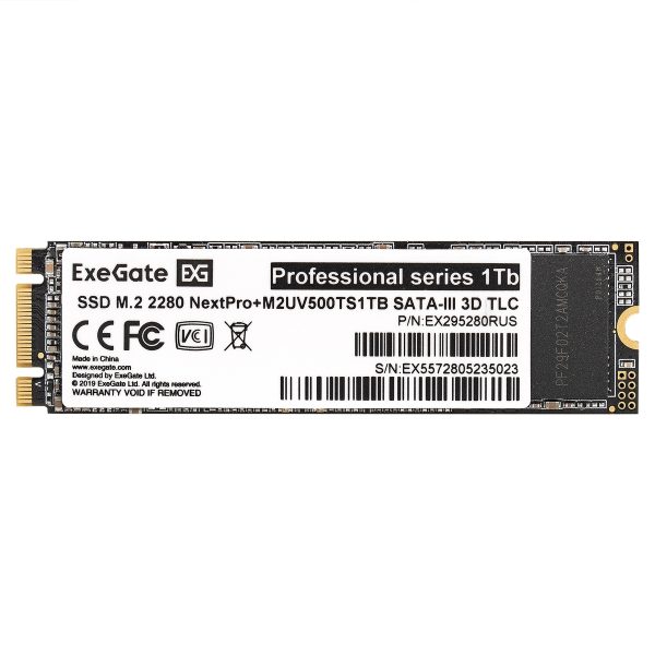 Накопитель SSD M.2 2280 1TB ExeGate® NextPro+ M2UV500TS1TB (EX295280RUS) — изображение 2