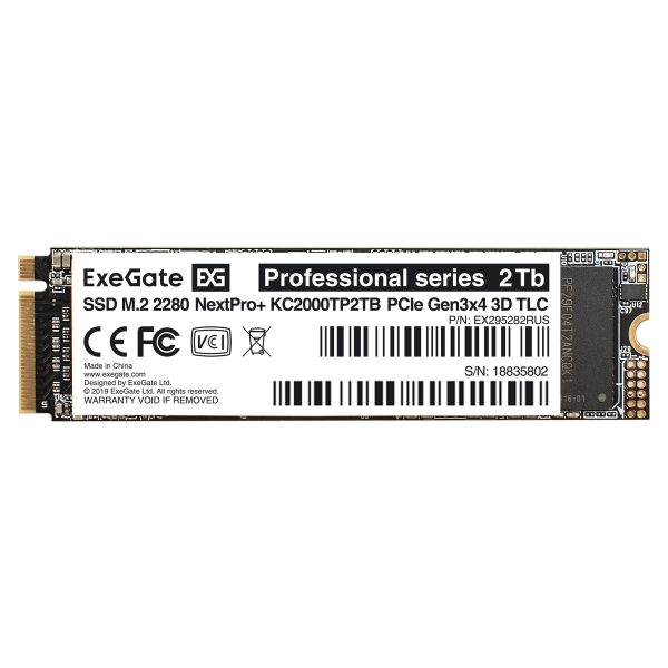 Накопитель SSD M.2 2280 2TB ExeGate® NextPro+ KC2000TP2TB (EX295282RUS) — изображение 2