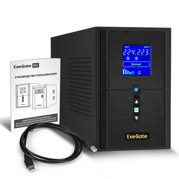 ИБП ExeGate SineTower SN-1500.LCD.AVR.2SH.1C13.USB (EX295982RUS) — изображение 5