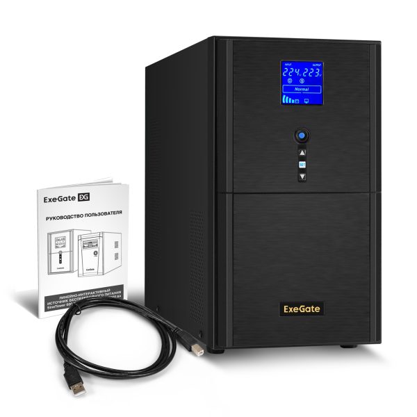 ИБП ExeGate SineTower SN-3000.LCD.AVR.3SH.1C13.RJ.USB (EX295984RUS) — изображение 6