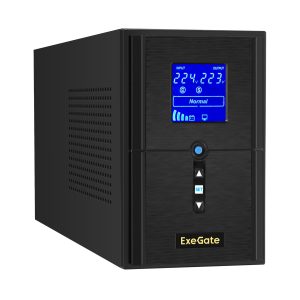 ИБП ExeGate SineTower SZ-1000.LCD.AVR.2SH.1C13.USB , Black (EX295987RUS)
