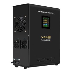 ИБП ExeGate FineSine SX-2500.LCD.AVR.2SH , крепление настенное/универсальное, Black (EX296002RUS)
