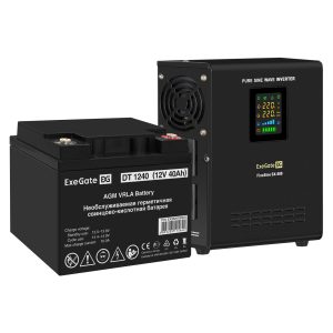 Комплект ИБП ExeGate FineSine SX-500.LCD.AVR.2SH + Батарея 40Aч, 1 шт. ), 1шт. (EX296497RUS)
