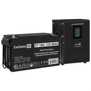 Комплект ИБП ExeGate FineSine SX-800.LCD.AVR.2SH + Батарея 65Aч, 1 шт. ), 1шт. (EX296525RUS)