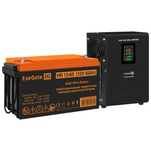 Комплект ИБП ExeGate FineSine SX-800.LCD.AVR.2SH + Батарея 65Aч, 1 шт. ), 1шт. (EX296526RUS)