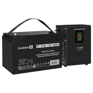 Комплект ИБП ExeGate FineSine SX-800.LCD.AVR.2SH + Батарея 100Aч, 1 шт. ), 1шт. (EX296531RUS)