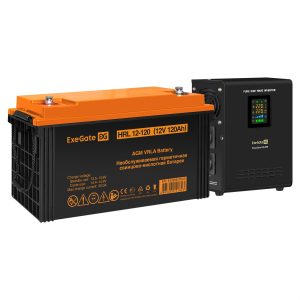 Комплект ИБП ExeGate FineSine SX-800.LCD.AVR.2SH + Батарея 120Aч, 1 шт. ), 1шт. (EX296534RUS)
