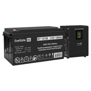 Комплект ИБП ExeGate FineSine SX-800.LCD.AVR.2SH + Батарея 150Aч, 1 шт. ), 1шт. (EX296536RUS)