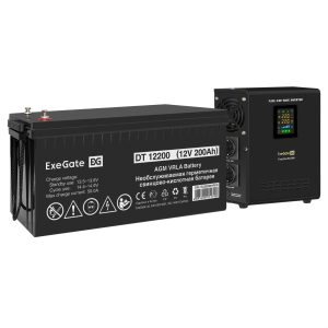 Комплект ИБП ExeGate FineSine SX-800.LCD.AVR.2SH + Батарея 200Aч, 1 шт. ), 1шт. (EX296538RUS)
