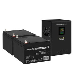 Комплект ИБП ExeGate FineSine SX-1000.LCD.AVR.2SH + Батарея 26Aч, 1 шт. ), 1шт. (EX296539RUS)