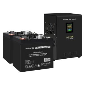 Комплект ИБП ExeGate FineSine SX-1000.LCD.AVR.2SH + Батарея 55Aч, 1 шт. ), 1шт. (EX296546RUS)