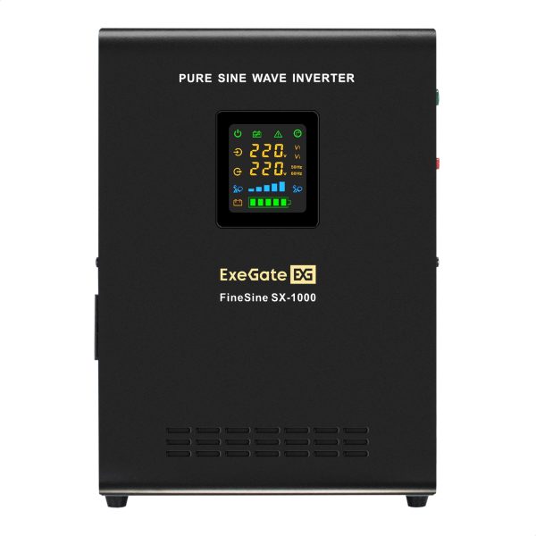 Комплект ИБП ExeGate FineSine SX-1000.LCD.AVR.2SH + Батарея 55Aч, 1 шт. ), 1шт. (EX296547RUS) — изображение 2