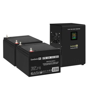 Комплект ИБП ExeGate FineSine SX-1500.LCD.AVR.2SH + Батарея 26Aч, 2 шт. ), 2шт. (EX296562RUS)
