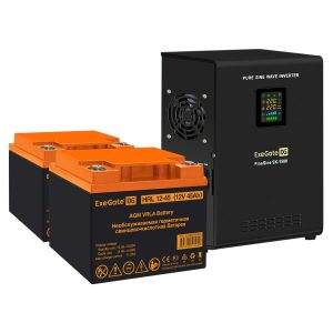 Комплект ИБП ExeGate FineSine SX-1500.LCD.AVR.2SH + Батарея 45Aч, 2 шт. ), 2шт. (EX296568RUS)