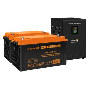 Комплект ИБП ExeGate FineSine SX-1500.LCD.AVR.2SH + Батарея 120Aч, 2 шт. ), 2шт. (EX296580RUS)
