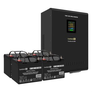 Комплект ИБП EX296003RUS + батарея 33Aч EX282974RUS 4шт (инвертор, синус, для котла, настенный) ExeGate FineSine SX-3000.LCD.AVR.2SH.T  <EX296633RUS>