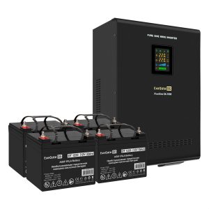 Комплект ИБП EX296005RUS + батарея 33Aч EX282974RUS 4шт (инвертор, синус, для котла, настенный) ExeGate FineSine SX-7000.LCD.AVR.2SH.T  <EX296679RUS>