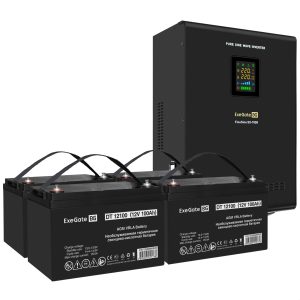 Комплект ИБП ExeGate FineSine SX-7000.LCD.AVR.2SH.T + Батарея 100Aч, 4 шт. ), 4шт. (EX296692RUS)