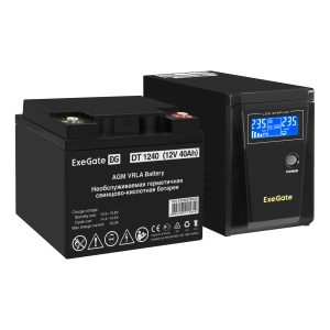 Комплект ИБП ExeGate SineTower SZ-600.LCD.AVR.1SH + Батарея 40Aч, 1 шт. ), 1шт. (EX296770RUS)