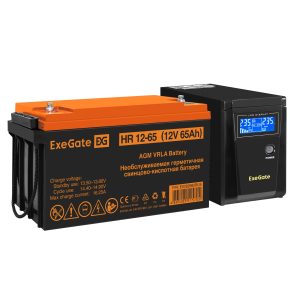 Комплект ИБП ExeGate SineTower SZ-600.LCD.AVR.1SH + Батарея 65Aч, 1 шт. ), 1шт. (EX296776RUS)