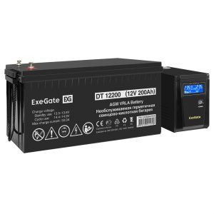 Комплект ИБП ExeGate SineTower SZ-600.LCD.AVR.1SH + Батарея 200Aч, 1 шт. ), 1шт. (EX296788RUS)