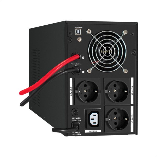 Комплект ИБП EX295989RUS + батарея 33Aч EX282974RUS 2шт (инвертор, синус, для котла) ExeGate SineTower SZ-2000.LCD.AVR.3SH.1C13.USB  <EX296837RUS> — изображение 2