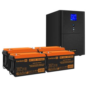 Комплект ИБП ExeGate SineTower SZ-3000.LCD.AVR.3SH.1C13.RJ.USB + Батарея 65Aч, 4 шт. ), 4шт. (EX296868RUS)