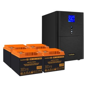 Комплект ИБП ExeGate SineTower SZ-5000.LCD.AVR.2SH.1C13.T.RJ.USB + Батарея 45Aч, 4 шт. ), 4шт. (EX296887RUS)