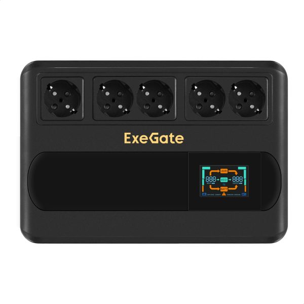 ИБП ExeGate NEO Smart BU-1000.LCD.AVR.5SH.RJ.USB (EX298095RUS) — изображение 2